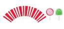 Peppermint Stripe Cupcake Wrappers and Pixs Set